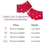 Trio de Calcinha Boxer infanto/juvenil Duda