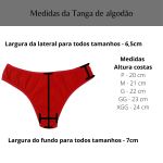 Tanga básica de algodão adulto