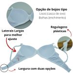 Sutiã de Bojo Liso Básico - Branco
