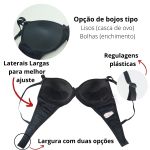 Sutiã de Bojo Liso Básico - Preto