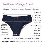 Tanga Camila - Tanga de Microfibra Básica - Preto