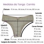 Kit 4 Tanga Camila - Calcinha Microfibra lisa 