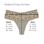 Tanga Ana Paula - Calcinha Microfibra Cós Renda Fio - Canela