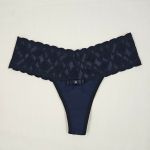 Tanga Ana Paula - Calcinha Microfibra Cós Renda Fio - Preto