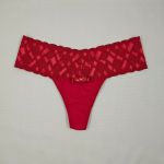 Tanga Ana Paula - Calcinha Microfibra Cós Renda Fio - Vermelho