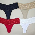 Kit 4 Tanga Ana Paula - Microfibra cós de Renda Traseira fio