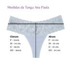 Kit 4 Tanga Ana Paula - Microfibra cós de Renda Traseira fio