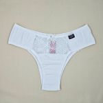 Tanga Michele - Calcinha de Microfibra e Renda Cor Básicas
