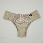 Tanga Michele - Calcinha de Microfibra e Renda Cor Básicas