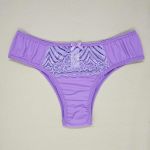 Tanga Michele - Calcinha de Microfibra e Renda confortável - Lilas