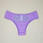 Tanga Michele - Calcinha de Microfibra e Renda confortável - Lilas