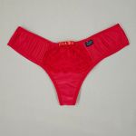 Tanga Cristina -  Calcinha Microfibra Traseira Fio duplo - Vermelho