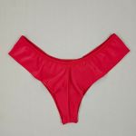 Tanga Cristina -  Calcinha Microfibra Traseira Fio duplo - Vermelho