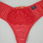 Tanga Cristina -  Calcinha Microfibra Traseira Fio duplo - Vermelho