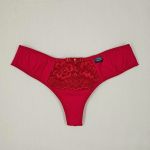 Tanga Cristina - Calcinha Microfibra Traseira Fio duplo - Rubi