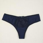 Tanga Cristina - Calcinha Microfibra Traseira Fio duplo - Preto