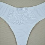 Tanga Cristina - Calcinha Microfibra Traseira Fio duplo - Branco
