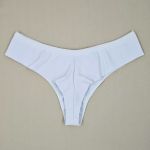 Tanga Cristina - Calcinha Microfibra Traseira Fio duplo - Branco