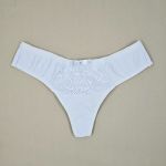 Tanga Cristina - Calcinha Microfibra Traseira Fio duplo - Branco