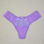Tanga Cristina - Calcinha Microfibra Traseira fio Duplo - Lilas