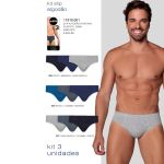 11910 - KIT 3 CUECAS SLIP SEM CÓS SELENE