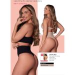 Calcinha Fio Dental Redutora Sem Costura Selene Cintura Alta Modeladora