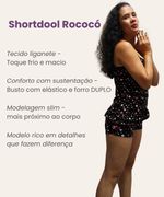  Shortdoll Feminino Liganete Estampa Corações – Baby Doll Confortável com Sustentação no Busto
