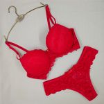 Conjunto de lingerie Maria - Vermelho Cereja 