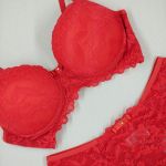 Conjunto de lingerie Maria - Vermelho Cereja 