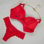 Conjunto de lingerie Maria - Vermelho Cereja 