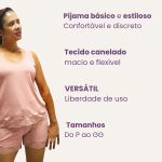  Shortdool Susan malha canelada camiseta  Rosa Romance 