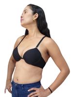 35 - Sutiã Liso Nadador Microfibra - Preto