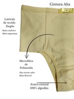 Calcinha Alta de Microfibra Laterais Duplas|Conforto e elegância 