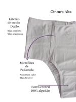 Calcinha Alta de Microfibra Laterais Duplas|Conforto e elegância 