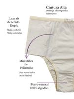 Calcinha Alta de Microfibra Laterais Duplas|Conforto e elegância 