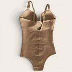 Body Modelador com Bojo Rendado Nude