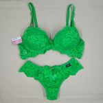 Conjunto Sensual Verde Neon com Bojo Moldado
