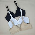 Kit com 3 Sutiãs Menina Moça Sem Bojo em Cottom – Cores Sortidas