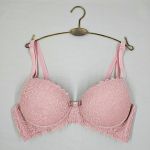Conjunto Maria com Bojo em Renda Rosé e Calcinha Rendada Fio Duplo no