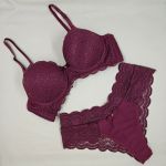 Conjunto de lingerie Maria cor Marsala 