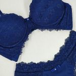 Conjunto de lingerie especial Maria Azul Marinho