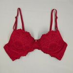 Conjunto de lingerie  rendada Maria - Vermelho Rubi