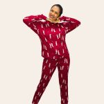 Pijama Longo Aurora – Manga Longa Estampado Feminino -  Vermelho
