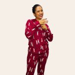 Pijama Longo Aurora – Manga Longa Estampado Feminino -  Vermelho