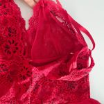 Camisola Noite Rubi em Tule e Renda com Calcinha Fio