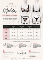 Conjunto de lingerie Coração - PRETO 
