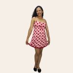 Camisola Cláudia Feminina Estampada com Renda e Sustentação no Busto
