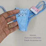 Calcinha Fio Dental em Renda com Tiras Duplas