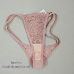 Calcinha Fio Dental em Renda com Tiras Duplas - Romance