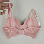 Conjunto Meury Rosé com Bojo e Renda Floral – Calcinha Fio Duplo
